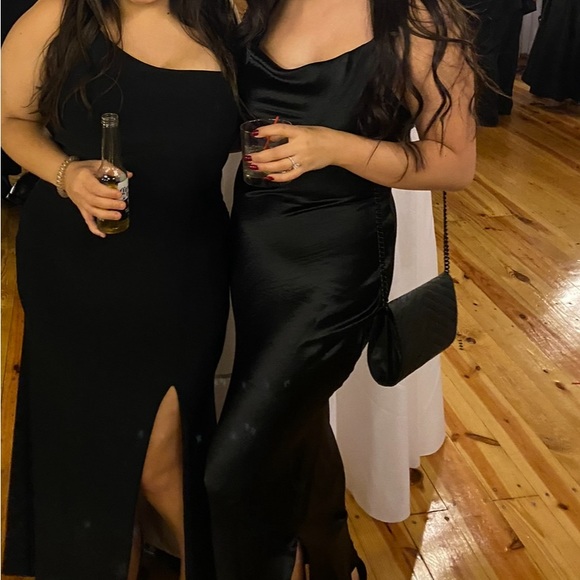 Cami Maxi Slip Dress w Lace Up Back - Picture 3 of 4